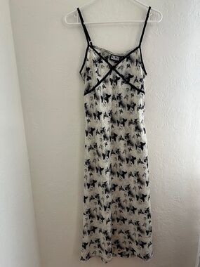 NWT Pretty Damage Black & White Butterfly Slip Dress Large
